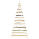 vidaXL Karácsonyfa 130 LED-del Természetes 210 cm tömör kőrisfa