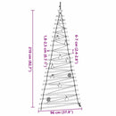 vidaXL Karácsonyfa 130 LED-del Természetes 210 cm tömör kőrisfa