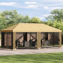 vidaXL Napernyő ponyva oldalfalakkal Krémszínű 600,5 x 300,5 cm