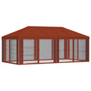 vidaXL Napernyő ponyva oldalfalakkal Terrakotta 600,5 x 300,5 cm