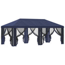 vidaXL Napernyő ponyva oldalfalakkal Kék 600,5 x 300,5 cm Poliészter