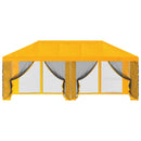 vidaXL Napernyő ponyva oldalfalakkal Sárga 600,5 x 300,5 cm Poliészter