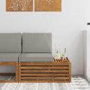 vidaXL Kültéri végkanapé Természetes 91 x 63 x 73 cm Tömör Akácfa