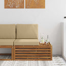 vidaXL Kültéri végkanapé Természetes 91 x 63 x 73 cm Tömör Akácfa