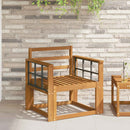 vidaXL Karfa 2 db Természetes 60 x 6 x 61 cm Tömör Akácfa