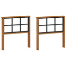 vidaXL Karfa 2 db Természetes 60 x 6 x 61 cm Tömör Akácfa