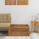 vidaXL Kültéri lábtartó Természetes 79 x 79 x 37 cm Tömör Akácfa