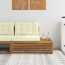 vidaXL Kültéri végkanapé Természetes 115 x 83 x 73 cm Tömör Akácfa