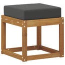vidaXL Székpad Természetes és antracit 43 x 43 x 37 cm Tömör Akácfa