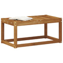 vidaXL Kültéri Zsámoly Pad Természetes 79 x 43 x 37 cm Tömör Akácfa