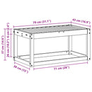 vidaXL Kültéri Zsámoly Pad Természetes 79 x 43 x 37 cm Tömör Akácfa