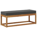 vidaXL Kültéri Padtartó Természetes és antracit 115 x 43 x 45 cm