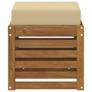 vidaXL Kültéri Szék Pad Tömör Akácfa Természetes