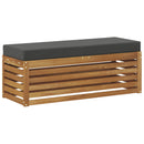 vidaXL Székpad Természetes és antracit 115 x 43 x 37 cm Tömör Akácfa