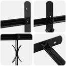 vidaXL Ablak Rács 76 x 30 cm Porszórt acél Fekete