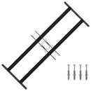 vidaXL Ablak Rács 76 x 30 cm Porszórt acél Fekete
