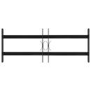 vidaXL Ablak Rács 76 x 30 cm Porszórt acél Fekete