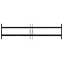 vidaXL Ablak Rács 115 x 30 cm Porszórt acél Fekete