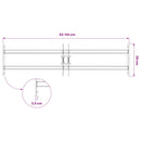 vidaXL Ablak Rács 115 x 30 cm Porszórt acél Fekete