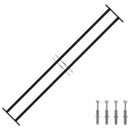 vidaXL Ablak Rács 176 x 30 cm Porszórt acél Fekete