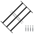 vidaXL Ablak Rács 75,5 x 45 cm Porszórt acél Fekete