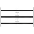 vidaXL Ablak Rács 75,5 x 45 cm Porszórt acél Fekete