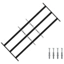 vidaXL Ablak Rács 116 x 45 cm Porszórt acél Fekete