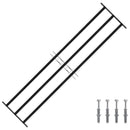 vidaXL Ablak Rács 174 x 45 cm Porszórt acél Fekete