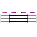 vidaXL Ablak Rács 174 x 45 cm Porszórt acél Fekete