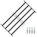 vidaXL Ablak Rács 115 x 60 cm Porszórt acél Fekete
