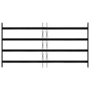 vidaXL Ablak Rács 115 x 60 cm Porszórt acél Fekete