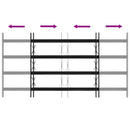 vidaXL Ablak Rács 115 x 60 cm Porszórt acél Fekete