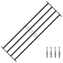 vidaXL Ablak Rács 175 x 60 cm Porszórt acél Fekete