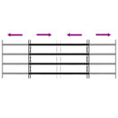 vidaXL Ablak Rács 175 x 60 cm Porszórt acél Fekete