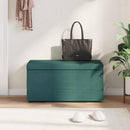 vidaXL Zsámoly Sötétzöld 81 x 41 x 40 cm Szövet és faszerkezet