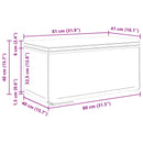 vidaXL Zsámoly Kék 81 x 41 x 40 cm Bársony és Műanyag Fa