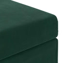 vidaXL Zsámoly Sötétzöld 81 x 41 x 40 cm Bársony és Műanyag Fa