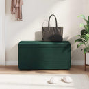 vidaXL Zsámoly Sötétzöld 81 x 41 x 40 cm Bársony és Műanyag Fa