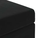 vidaXL Zsámoly Fekete 81 x 41 x 40 cm Bársony és Műanyag Fa