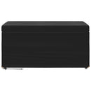 vidaXL Zsámoly Fekete 81 x 41 x 40 cm Bársony és Műanyag Fa
