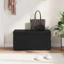 vidaXL Zsámoly Fekete 81 x 41 x 40 cm Műbőr és Műanyag Fa