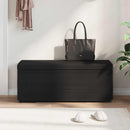 vidaXL Zsámoly Fekete 101 x 41 x 40 cm Szövet és faszerkezet