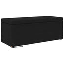 vidaXL Zsámoly Fekete 101 x 41 x 40 cm Szövet és faszerkezet