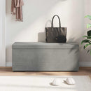 vidaXL Zsámoly Világosszürke 101 x 41 x 40 cm Bársony és Műanyag Fa