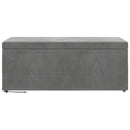vidaXL Zsámoly Sötétszürke 101 x 41 x 40 cm Bársony és Műanyag Fa