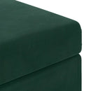 vidaXL Zsámoly Sötétzöld 101 x 41 x 40 cm Bársony és Műanyag Fa