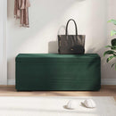 vidaXL Zsámoly Sötétzöld 101 x 41 x 40 cm Bársony és Műanyag Fa