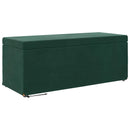 vidaXL Zsámoly Sötétzöld 101 x 41 x 40 cm Bársony és Műanyag Fa