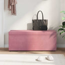 vidaXL Zsámoly Rózsaszín 101 x 41 x 40 cm Bársony és Műanyag Fa