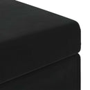 vidaXL Zsámoly Fekete 101 x 41 x 40 cm Bársony és Műanyag Fa